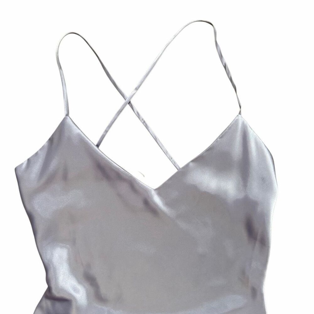 Victoria’s Secret Satin Slip Dress Lavender Purple Cowl Neck Open Back Size S - Picture 3 of 9